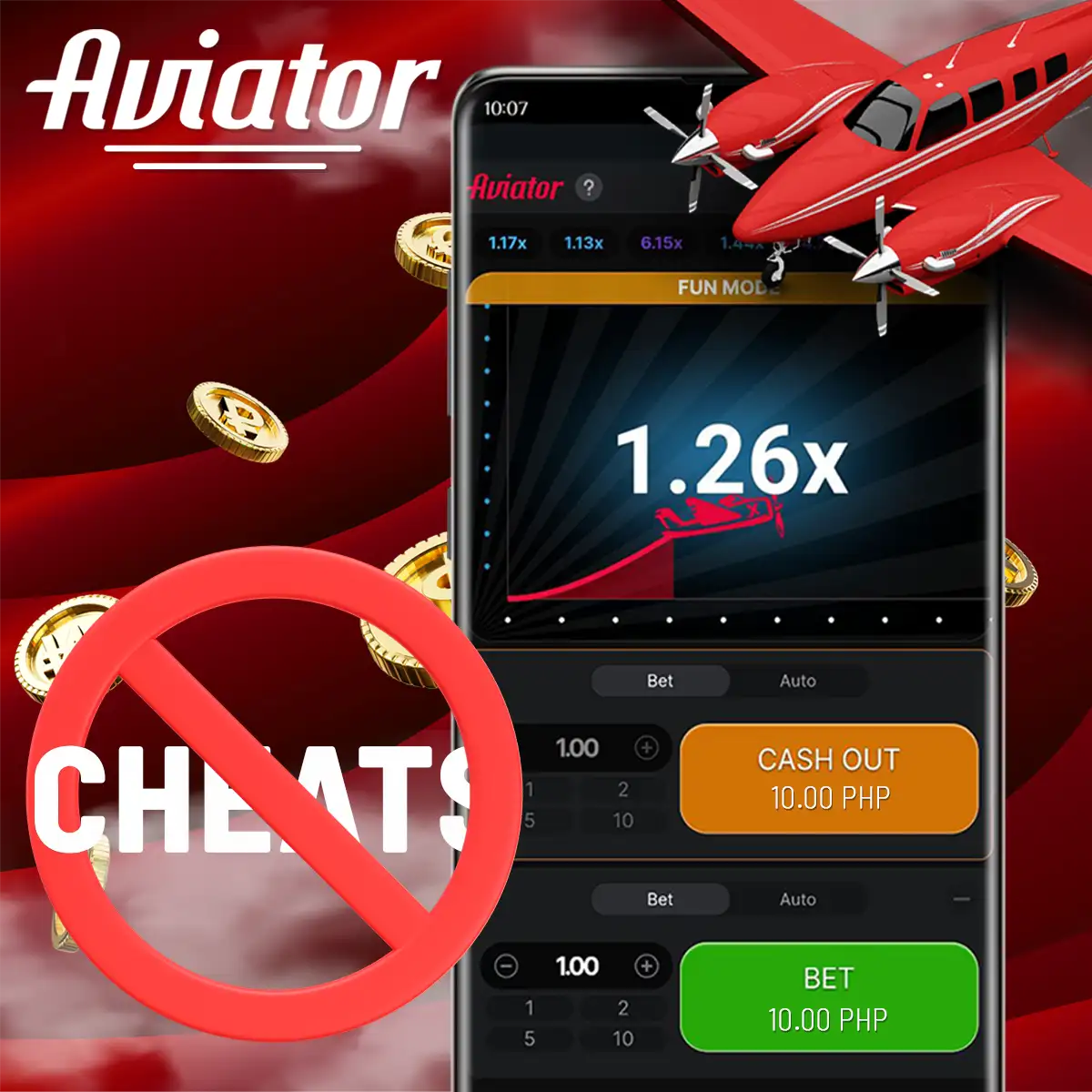 Cheats for the game Aviator