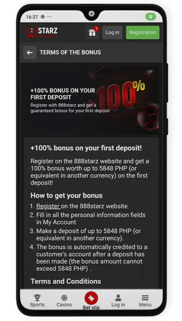 Double your Initial deposit with the Welcome Bonus 888starz